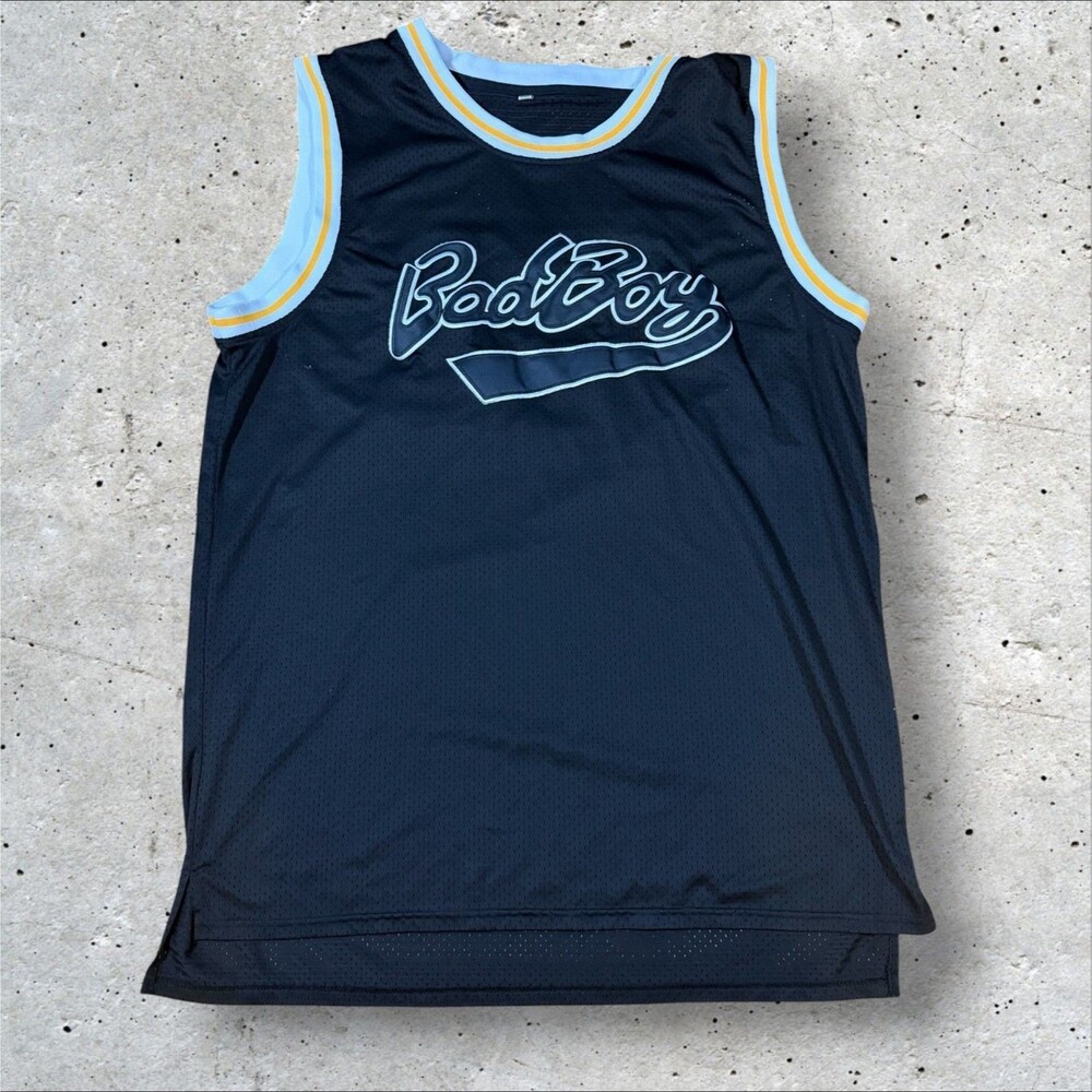 Bad Boy Records Basketball Jersey Mens XXXL Biggie Smalls 72 Black Mesh Vintage